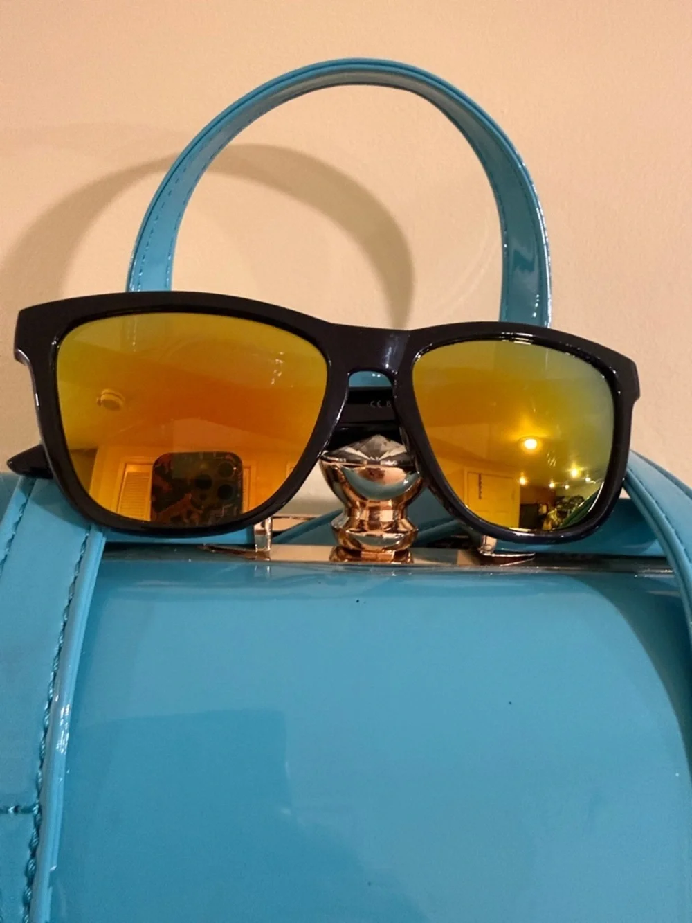 UV 400 protection Sunglasses with Yellow-Gold Mirrored Lenses 8200 polarized New
